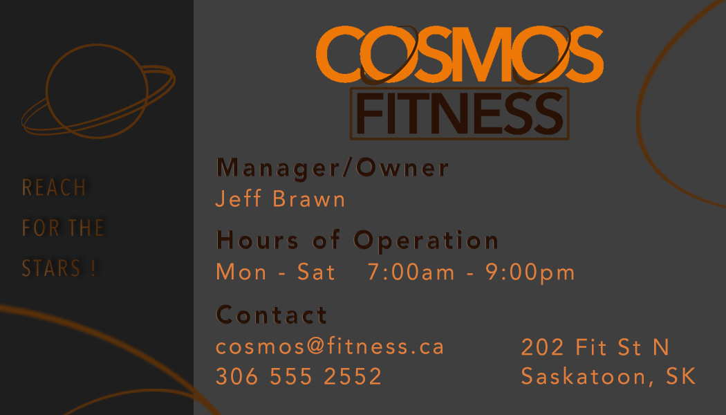 cosmos fitness business card mockup