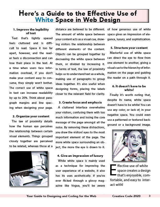 Creative Code magazine page 2